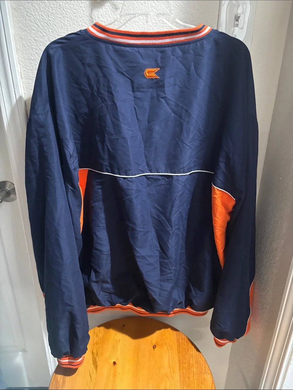 College Equipment UTEP Navy and Orange Pullover Windbreaker XXL